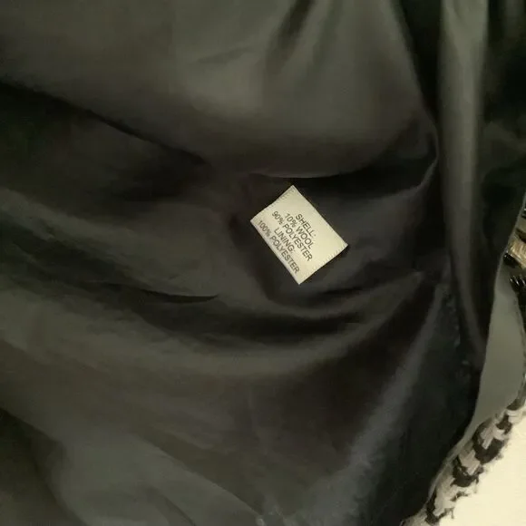 Houndstooth Academic Light Academia Preppy Retro Old Money Pleated Skirt Sz 0 - Picture 6 of 10